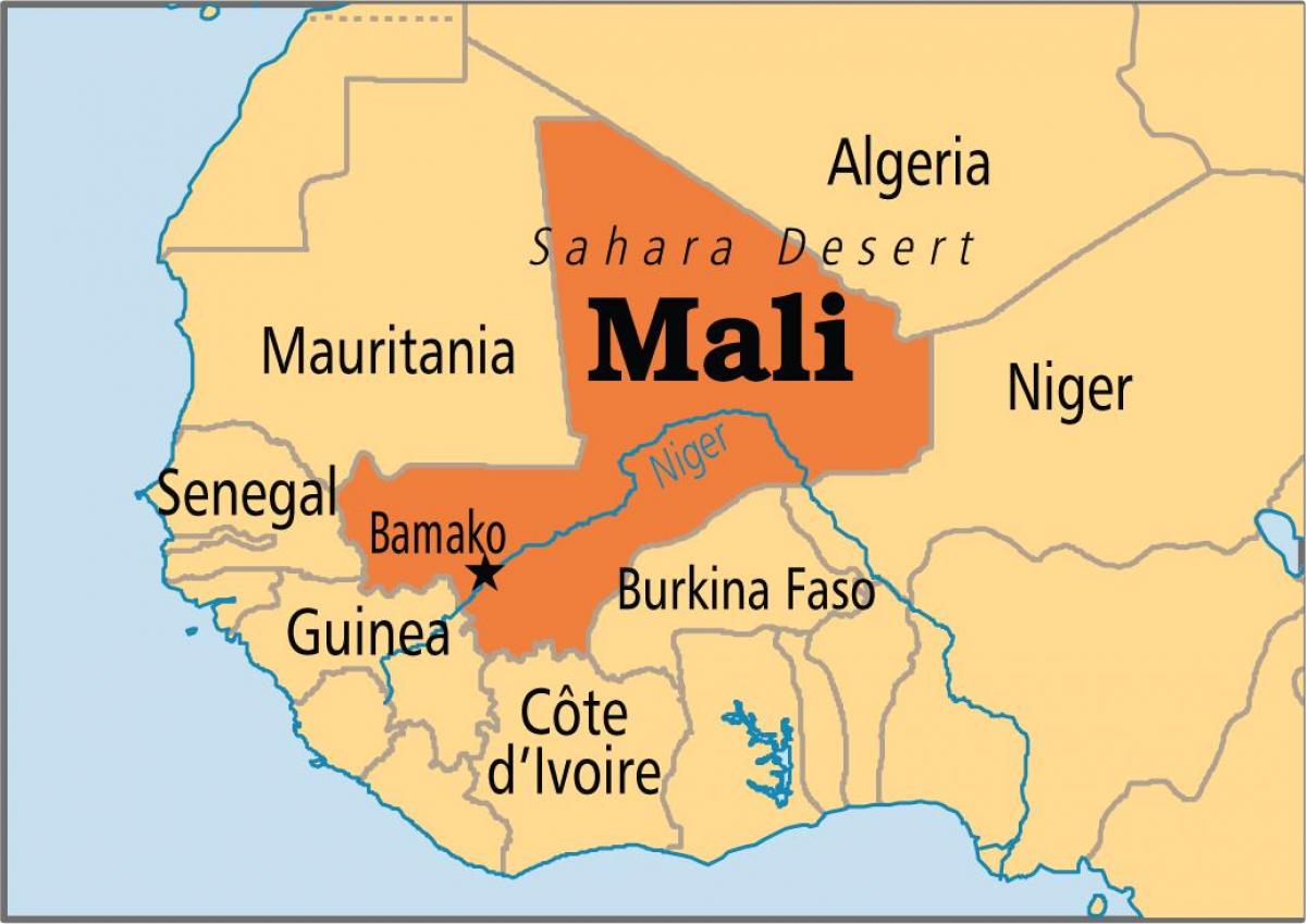 Harta e të vjetërit e rrethit bamako në Mali
