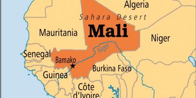 Harta e të vjetërit e rrethit bamako në Mali